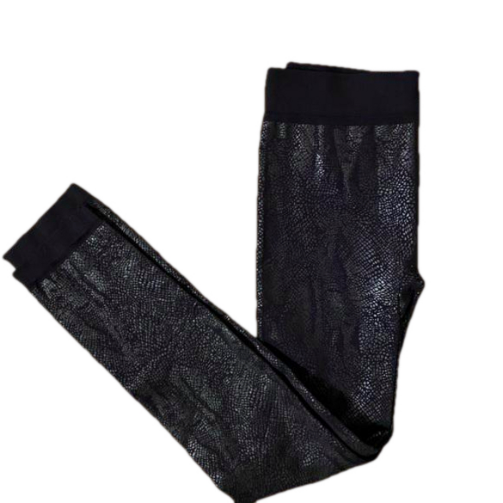 🆕 C’est Moi Brand New snakeskin leggings black One Size stretch